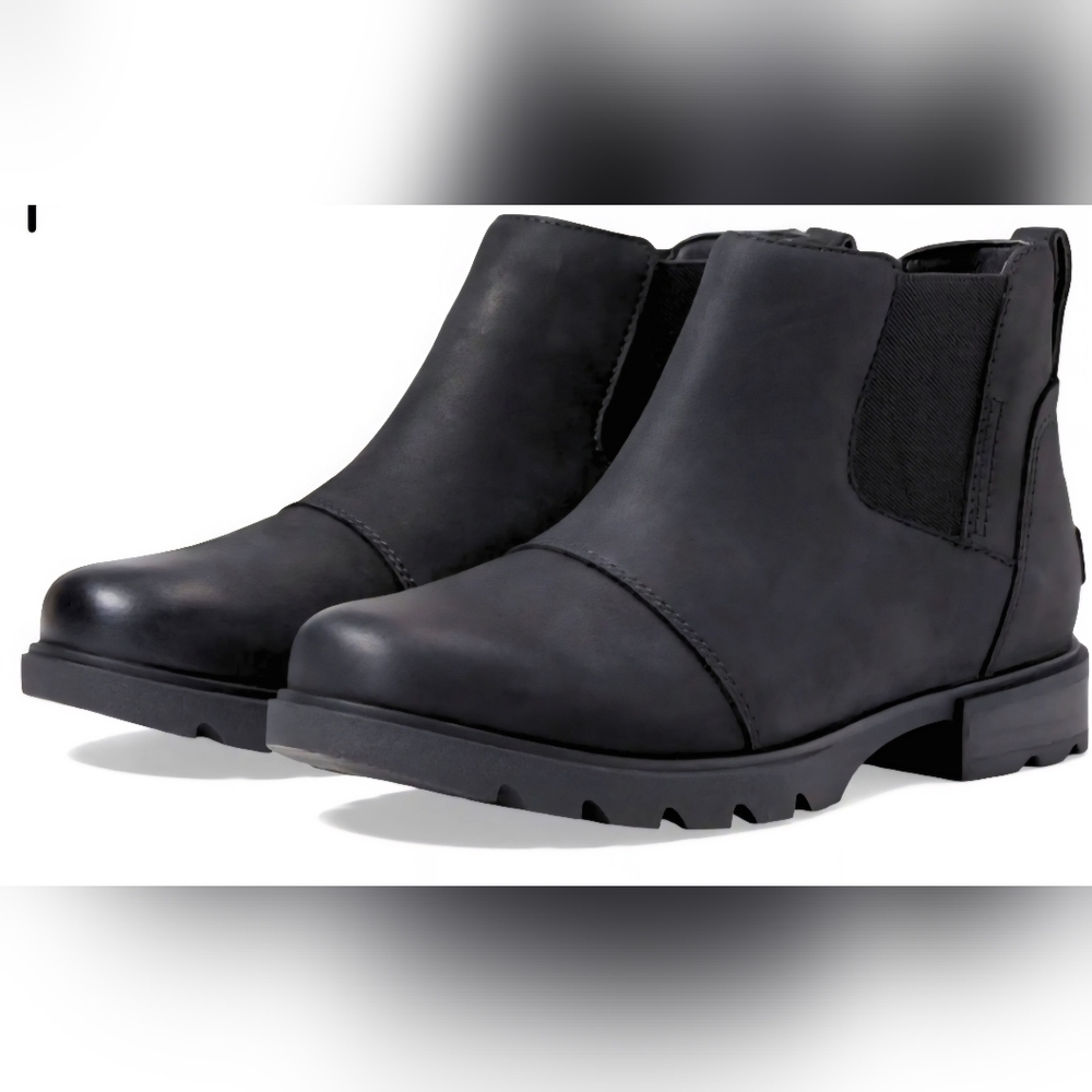 Sorel Emelie Chelsea lll Black Ankle Boots